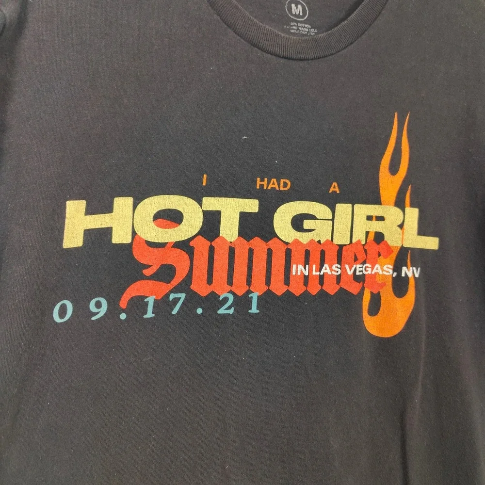 Megan Thee Stallion Hot Girl Summer Tour T-Shirt Size Medium Black Las Vegas Rap